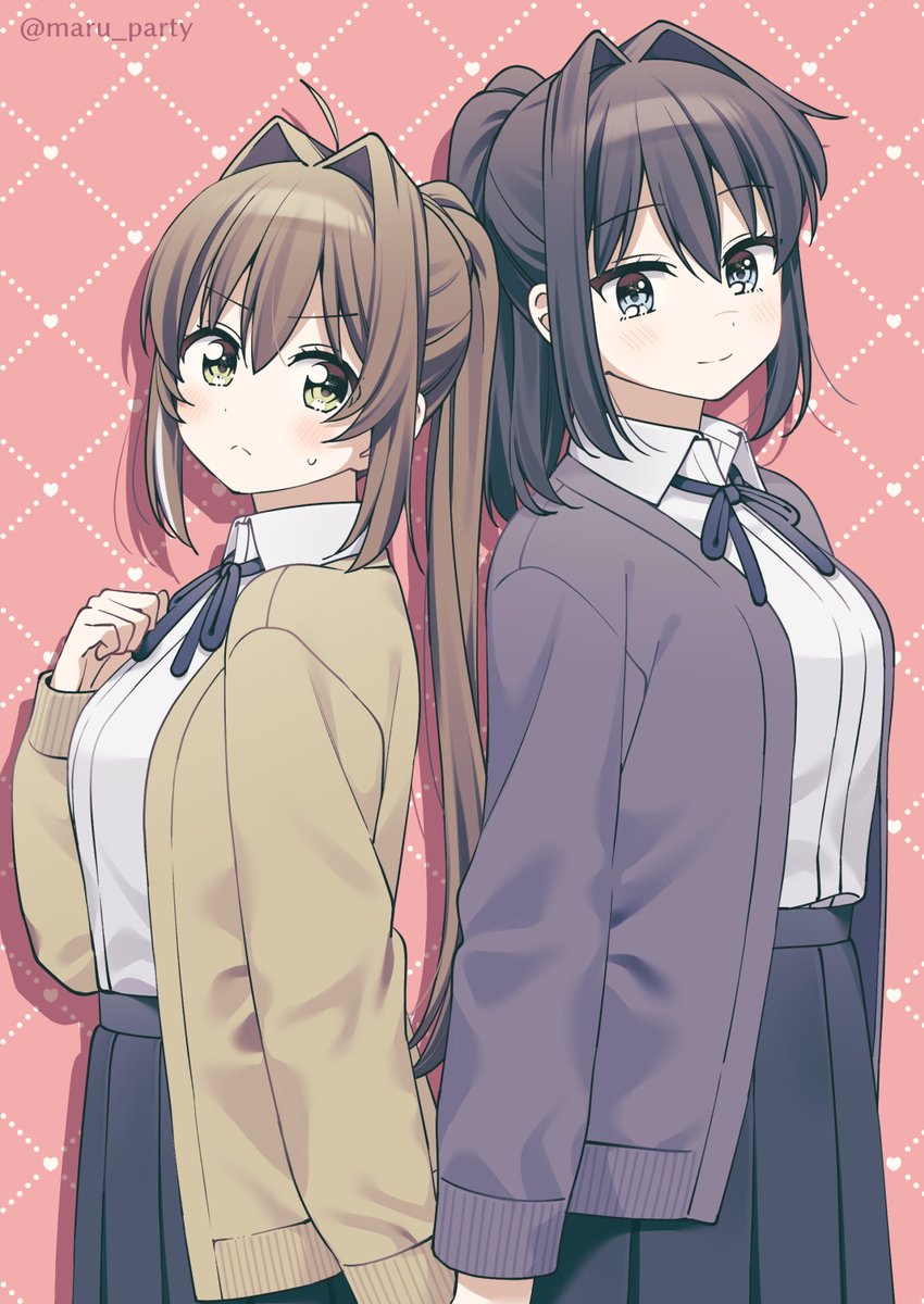 maru_party's tweet image. 創作百合本の表紙になる予定の絵です