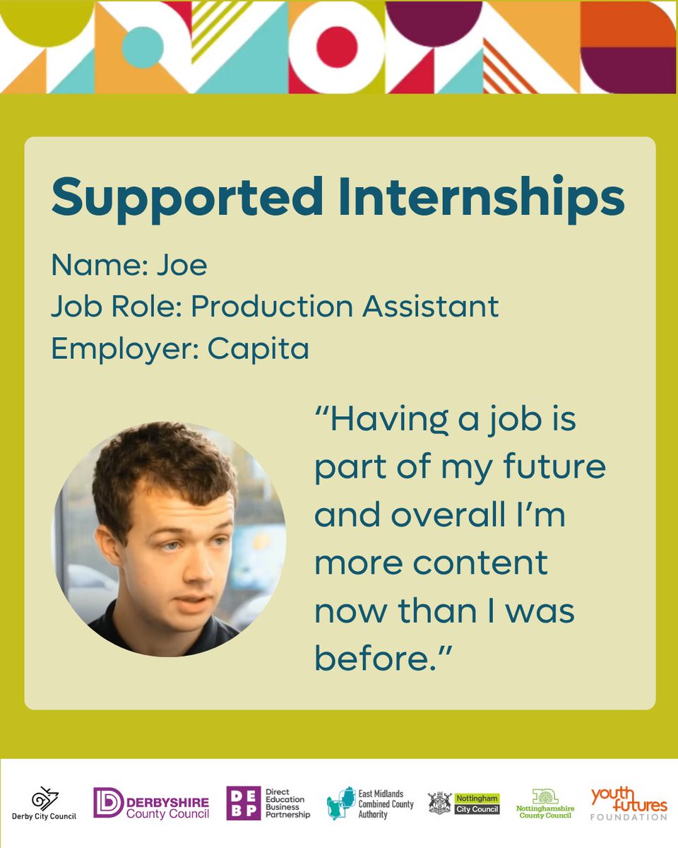 📹Supported Internship Video Campaign 📹

Jamie and Joe are Production Assistants at <a href="/CapitaPlc/">Capita</a>.  They are two of eight amazing young adults, filmed on their Supported Internships, talking about their experiences.

View the full video at youtu.be/-1MZQxtcQFc