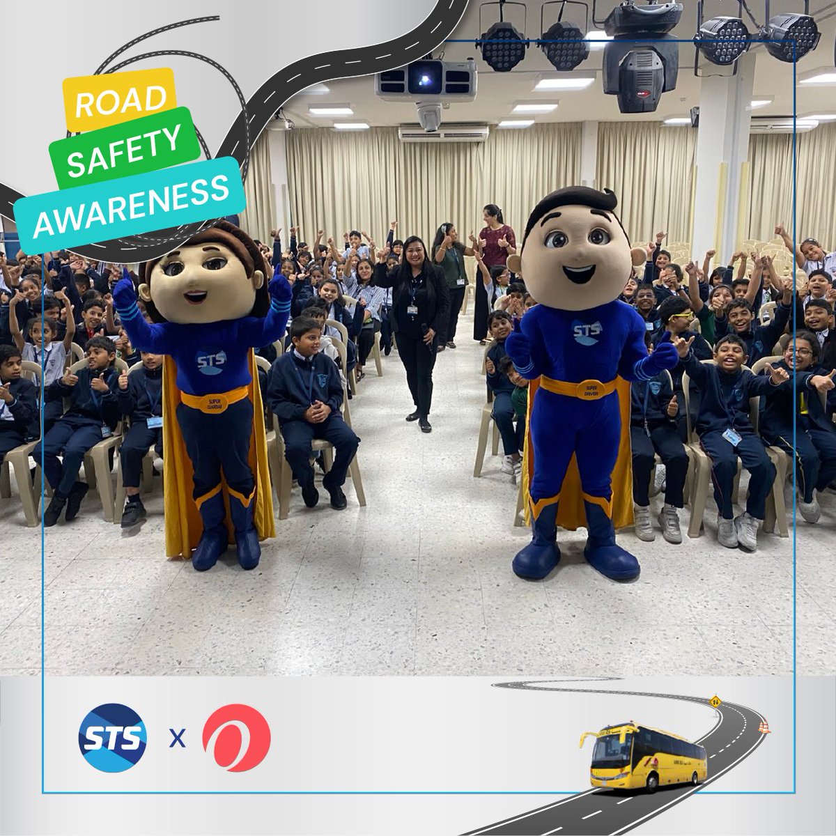 sts_gcc's tweet image. Every safe journey starts with awareness. 🛑✨ Our Road Safety Awareness Campaign at GEMS Our Own Indian School gave students the tools to travel smart and safe. 🚍💛
#STSGroup #SchoolTransport #CommunityEngagement #GEMSOurOwnIndianSchool #RoadSafetyAwareness #SafeTimelySmart"…