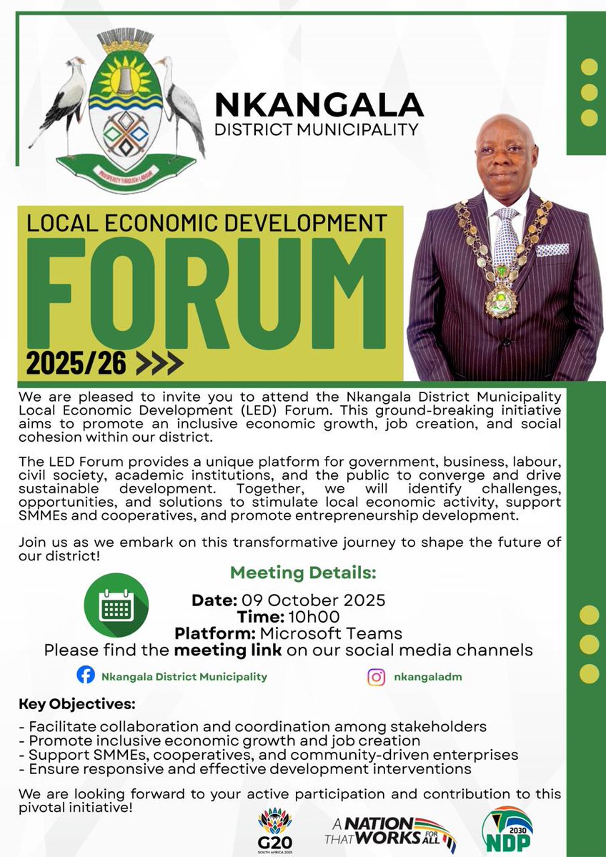 NkangalaDM's tweet image. 🔉🔉 TODAY @NkangalaDM |  2ND LED FORUM SITTING
#LocalEconomicDevelopment