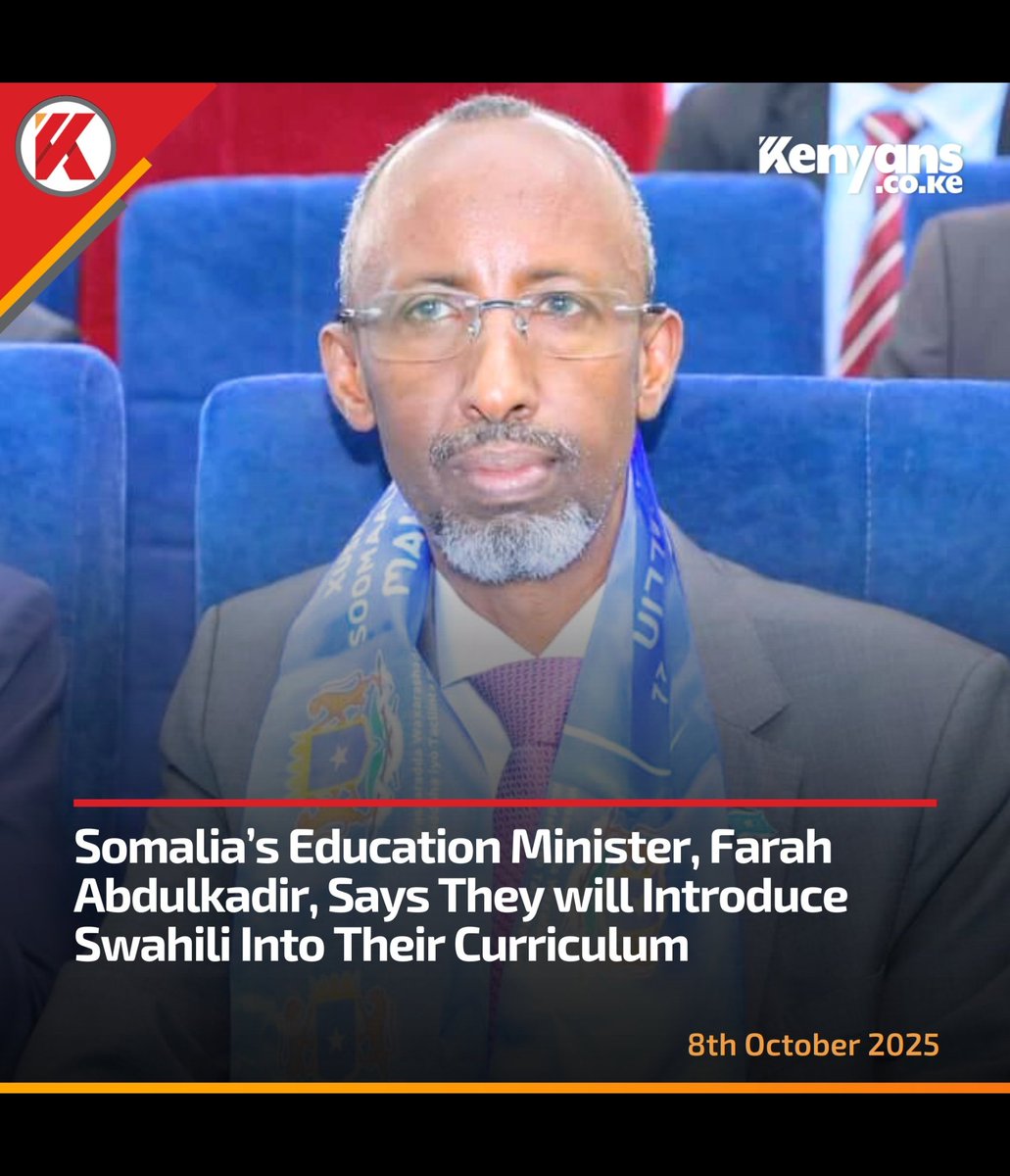 I don't think teaching the Swahili language should be his priority. His priority, which he conveniently ignores, is to STOP his BUDDY President <a href="/HassanSMohamud/">Hassan Sheikh Mohamud</a> from grabbing and selling land belonging to educational institutions like primary, secondary, and universities.