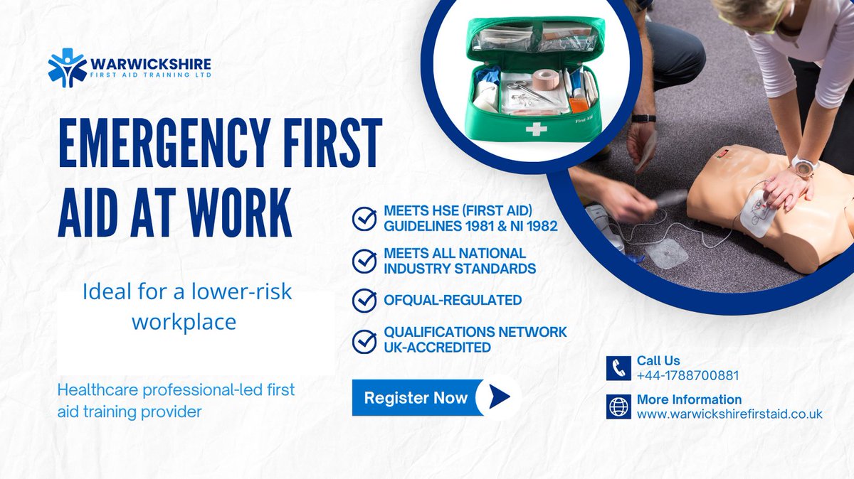 Looking for an Emergency First Aid at Work course led by healthcare professionals?

We have a new centre in Rugby, Warwickshire, offering work-based first aid courses, which are ideal for individuals and small businesses.