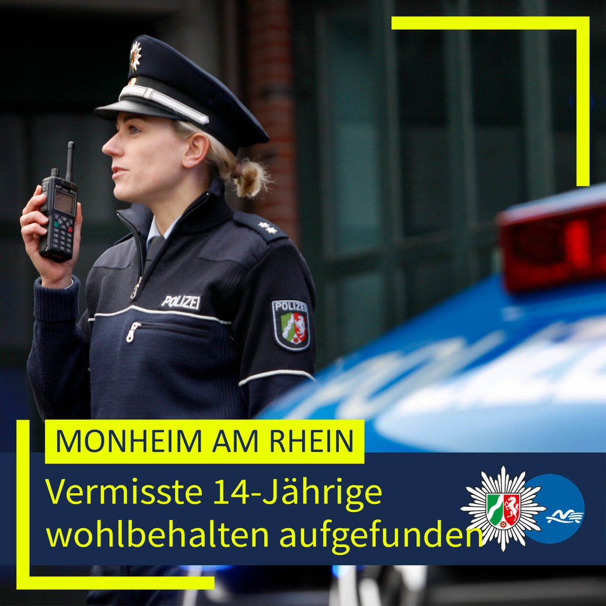 #Monheim am Rhein: Rücknahme der Vermisstenfahndung - 14-Jährige aufgefunden ❗️Hier unsere Pressemitteilung: fcld.ly/bre3371 #PolizeiME 👮‍♂️