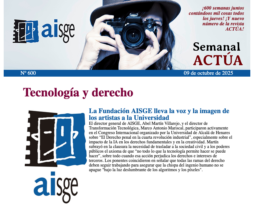 Nuestro #SemanalACTÚA, el boletín informativo de los jueves, cumple hoy ¡600! ediciones. 600 semanas contándoos de manera transparente, ágil y sencilla en qué invertimos nuestros mejores esfuerzos. Echa un vistazo y comparte, si gustas. Gracias por leer❤️

aisge.es/boletines/bole…
