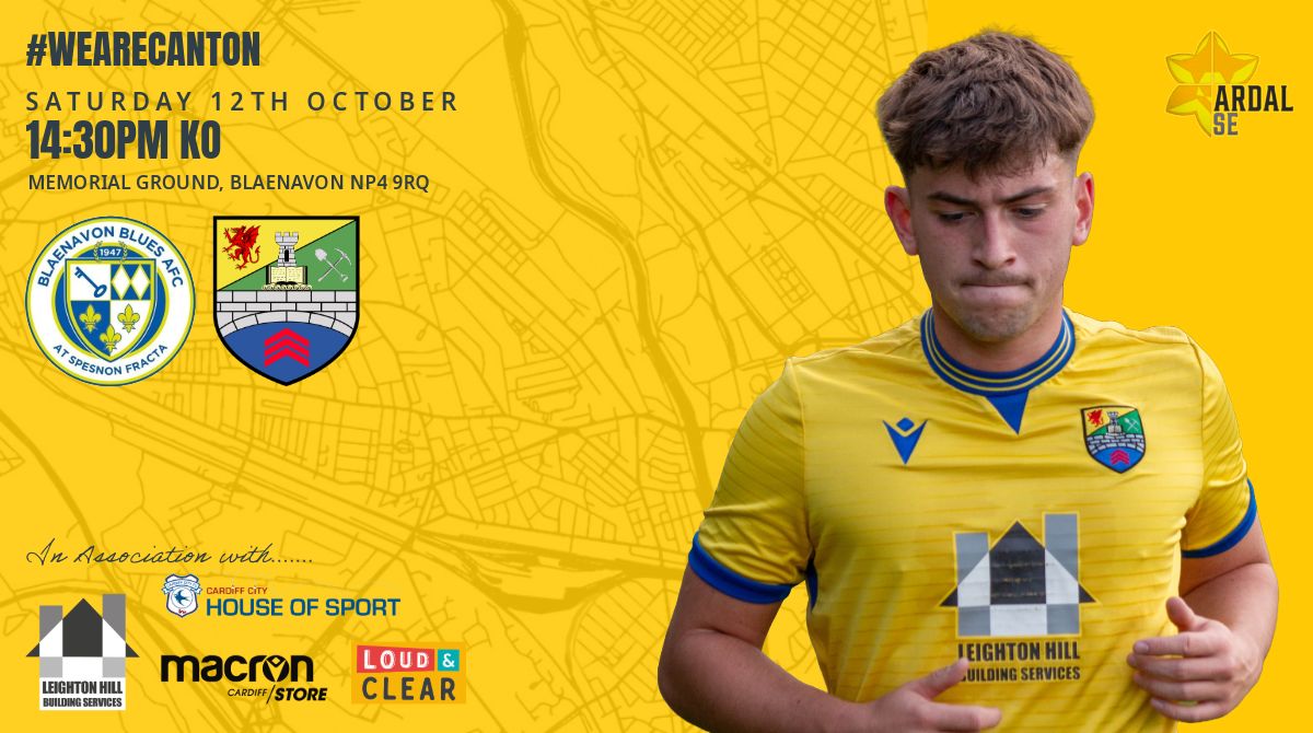 CantonFballClub's tweet image. 🗣️ | Next Up 🚌..

📅 | Saturday 11th October
🏅 | @ArdalSouthern E MD7
🆚 | @blaenavonblues (A) 
⏱️ | 2.30pm KO
🏟️ | The Memorial Ground 
📫 | NP4 9RQ

#WeAreCanton #AwayDays