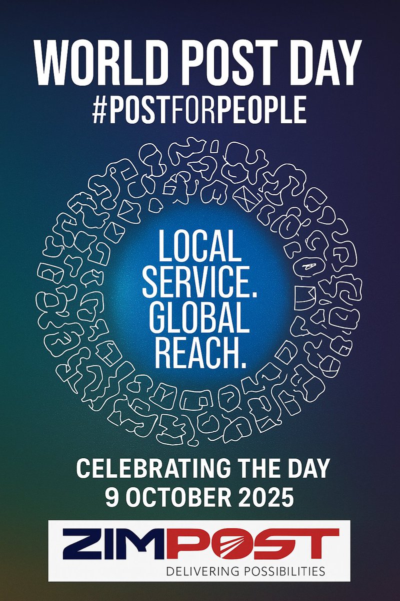 Zimposts's tweet photo. 📬 Celebrating World Post Day!
Today we honour the vital role of postal services in connecting people, businesses, and communities across the globe.
#WorldPostDay.

#ZimpostDeliveringPossibilities. https://t.co/Cn00JpcP5m
