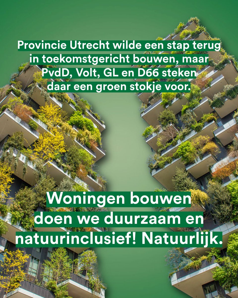 Nieuwbouw van woningen blijft duurzaam en natuurinclusief!

Utrecht behoudt ambitieniveau ‘Zilver’ bij nieuwbouw, dankzij een amendement van Partij voor de Dieren samen met Volt, GroenLinks en D66. GS wilde de ambitie naar ‘Brons’ terugschroeven. Dat is nu van de baan.