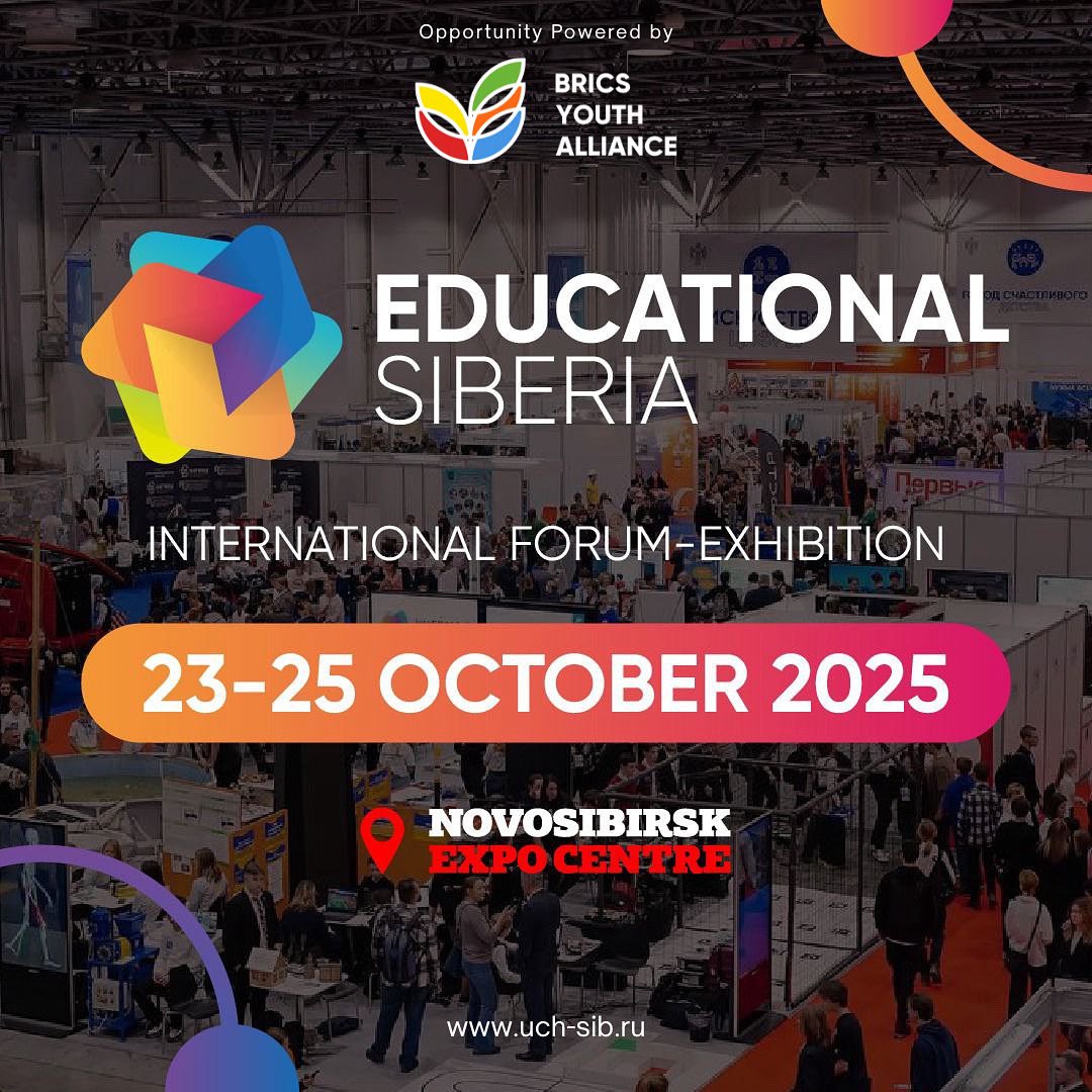 🌏🤝 BRICS Youth Alliance proudly supports Educational Siberia 2025 - a global forum uniting top universities &amp; innovators! 🇮🇳🇷🇺 Let’s build bridges of knowledge &amp; collaboration in Novosibirsk, Oct 23–25! 🎓✨
🔗 [uch-sib.ru] #BRICS #Education #YouthEmpowerment