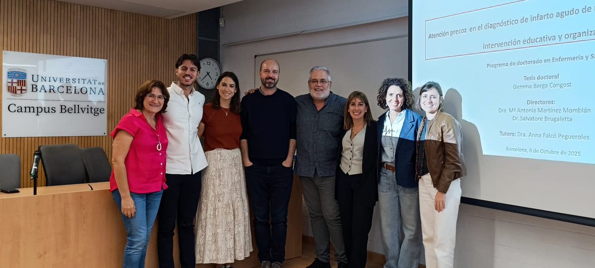 Un gran plaer poder sentir la defensa de la tesi doctoral de la <a href="/GemmaBeC/">Gemma Berga</a> #infermera referent de recerca a <a href="/HospitalSantPau/">Sant Pau - Campus Salut Barcelona</a> 
Presentació precisa i molt ben estructurada, que va resultar en una valoració excel·lent pel tribunal de luxe del que va gaudir <a href="/PilarDelgado_/">Pilar Delgado</a> <a href="/Eroman4767/">Eva Román</a>