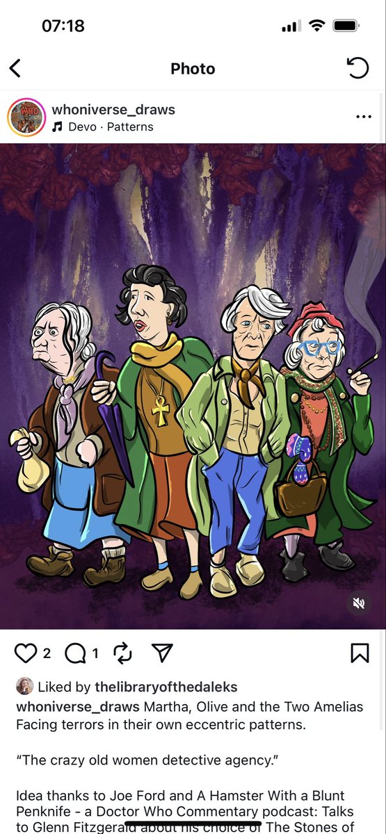 docoho's tweet photo. The marvellous whoniversedraws on Instagram has taken up the challenge of drawing the ‘Old Ladies Detective Agency’ as mooted on many a Hamster! https://t.co/yNOvbnujjL