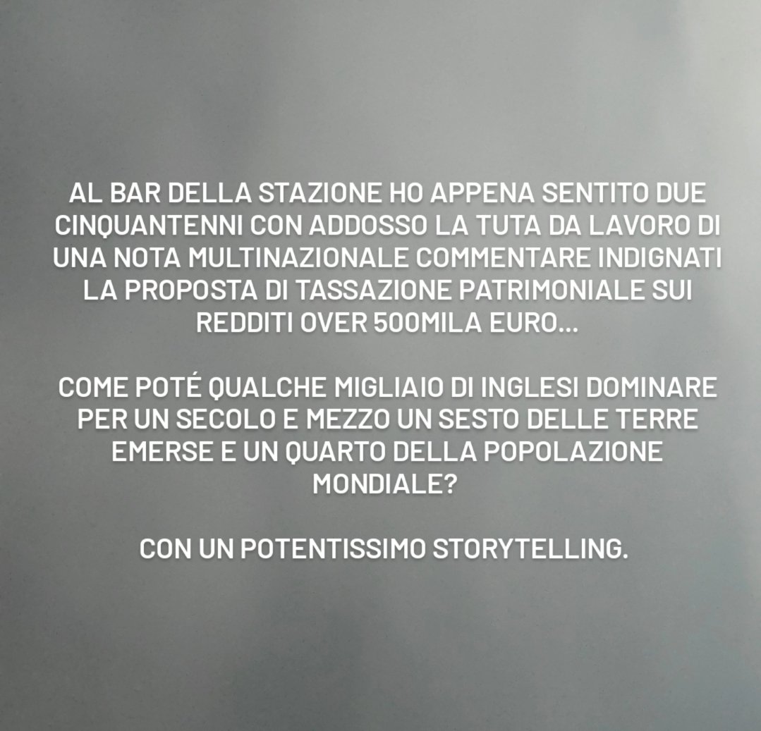 "La lotta di classe è finita. 
E l'hanno vinta i ricchi." (cit.)
