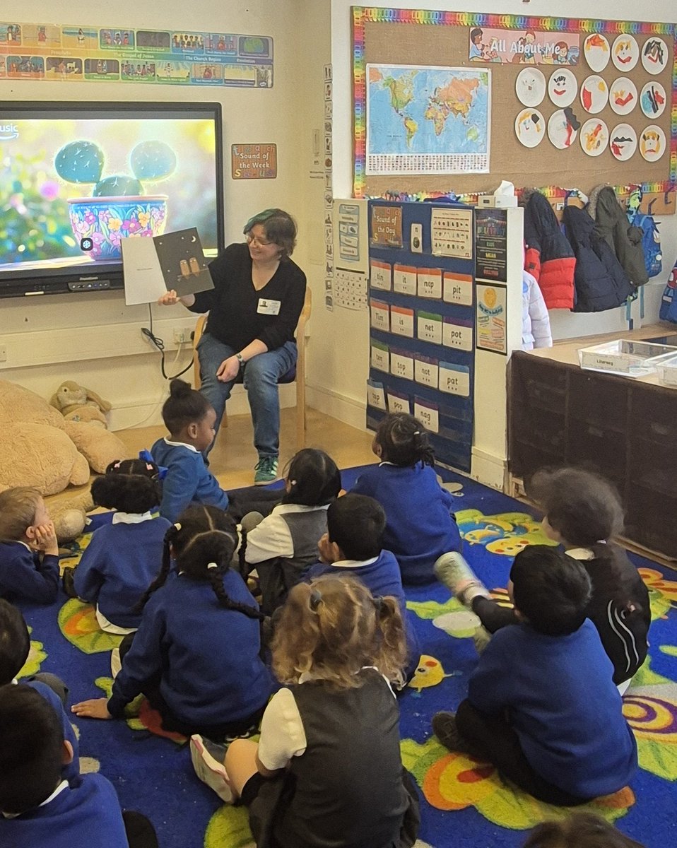 In Reception, we were treated to story time with our wonderful librarian, Laura. Thanks for coming to see us!