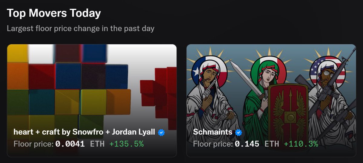 I bought back several ETH worth of Schmaints!

Including a XenoSchmaint because I would have felt silly not having one after all of this.

17 of the floor pieces I swept have already been added back into the general distribution!

We're in very good company at the moment!