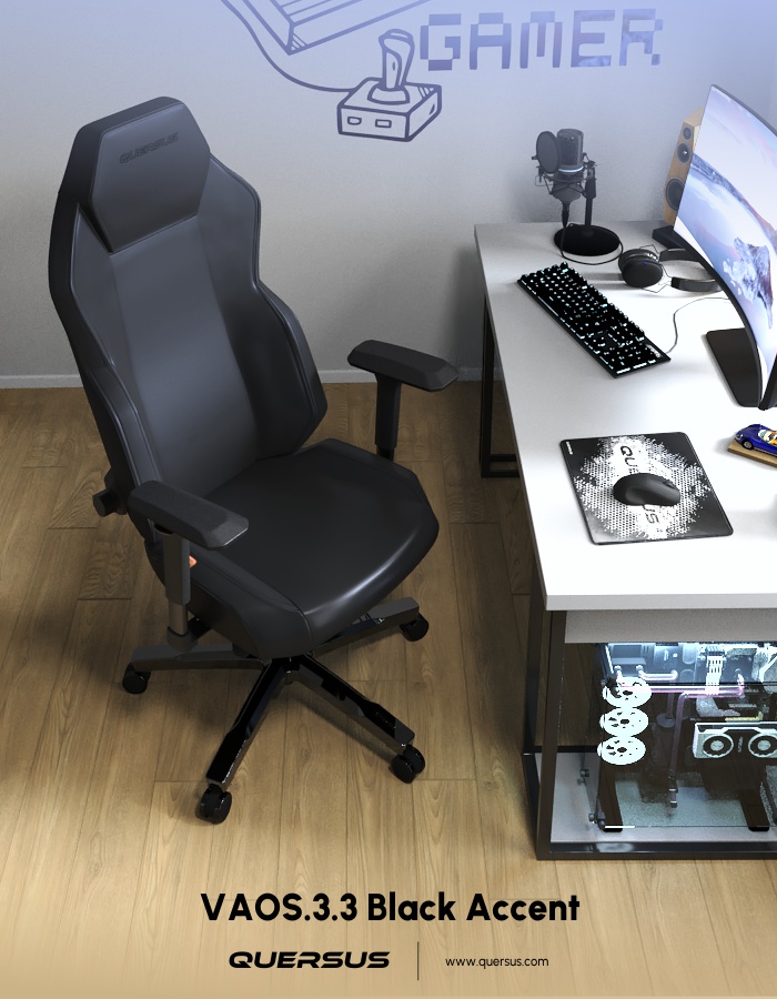 QuersusFR's tweet image. QUERSUS VAOS.3.3 Black Accent
Avec un soutien lombaire réglable avancé et des coussinets interchangeables, la VAOS.3.3 redéfinit l’ergonomie.
Revêtement en cuir éco hybride UHL, coutures noires, et durabilité extrême:
-  20x plus résistant que le cuir éco classique
-  Testé pour…