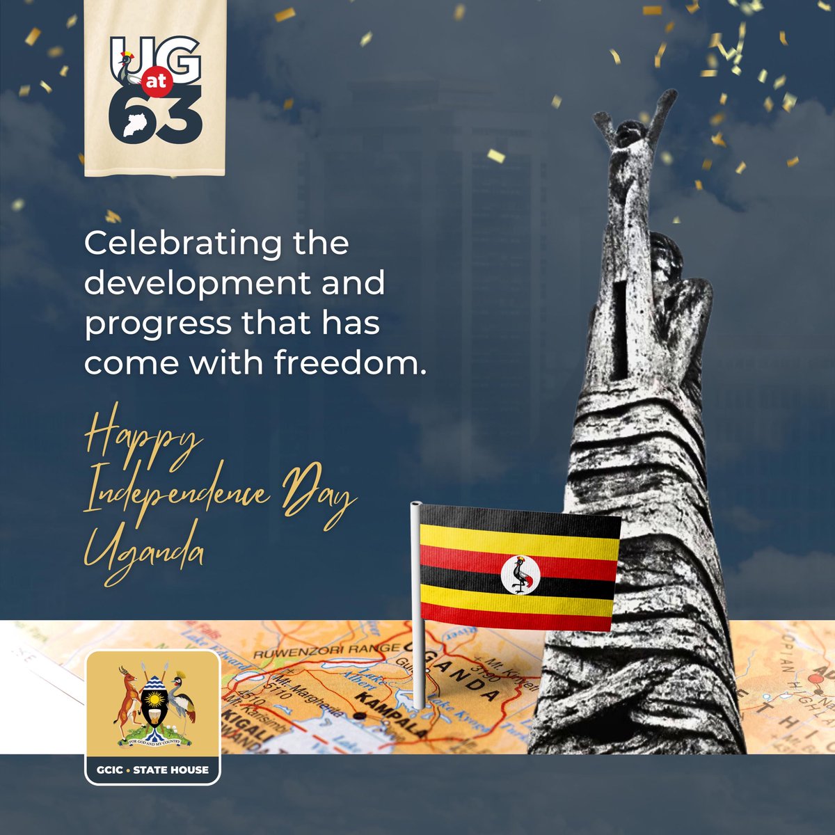 GCIC_Tech's tweet image. Celebrating the development and progress that has come with freedom.
#UgandaAt63