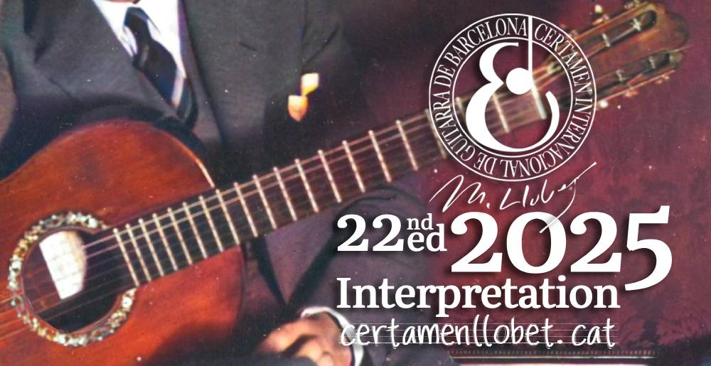 #CertamenLlobet 2025
 Registration deadline: Sunday October 19, 2025. There will be a maximum of 20 participants.
+  INFO mllobet.com/en/certamenllo…
#guitarcompetition #guitar #classicalguitar 
<a href="/guitar/">Guitar.com</a> <a href="/Guitarraviva/">guitarraviva</a> <a href="/gendaiguitar/">現代ギター社</a> <a href="/guitarcenter/">Guitar Center</a> <a href="/GuitarPlayerNow/">Guitar Player</a>