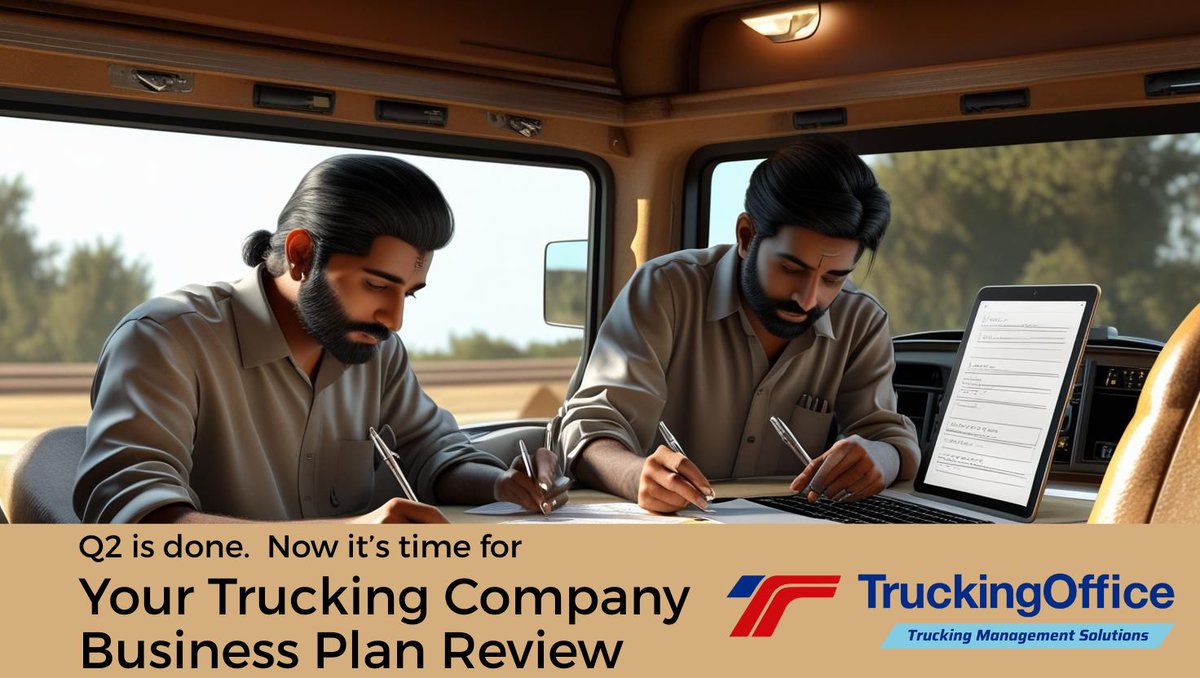 TruckingOffice's tweet image. 🖥️ No need to be home for your biz plan review. With TruckingOffice PRO and an online biz plan, check your progress anywhere. Keep rolling! #TruckingSoftware #BusinessOnTheGo ow.ly/2xhw30sOnt3