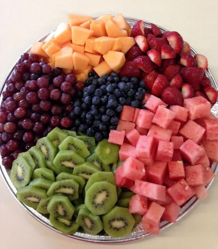 Fresh and colorful fruit platter 🍓🍉🥝