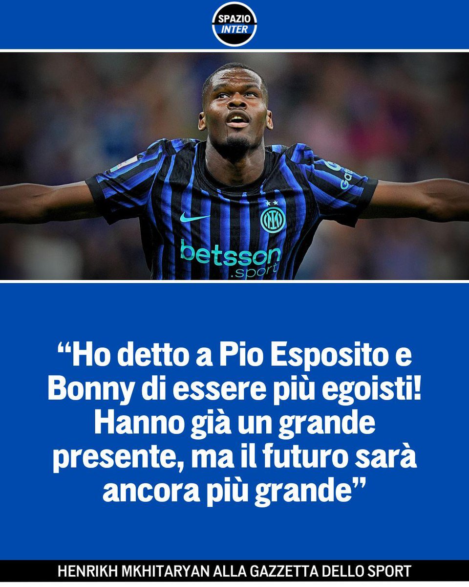 SpazioInter's tweet image. La legge di Henrikh 💫

Mkhitaryan ha parlato ai microfoni de La Gazzetta dello Sport: dal futuro dell’Inter a quello personale, i giovani nerazzurri e la bellezza del calcio 🤩

#FCInter #Mkhitaryan #SpazioInter