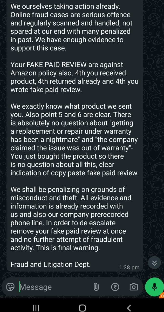 sandhypushpa's tweet photo. @amazonIN be careful bez Amazon gives your phone number to the seller and the seller directly calls you and threatens you and abuses you. If your product is not working or you have received a damaged product, what will you do? Will you return it@amazonIN @amazon @AmazonNews_IN @Flipkart https://t.co/sIhktgNH5i
