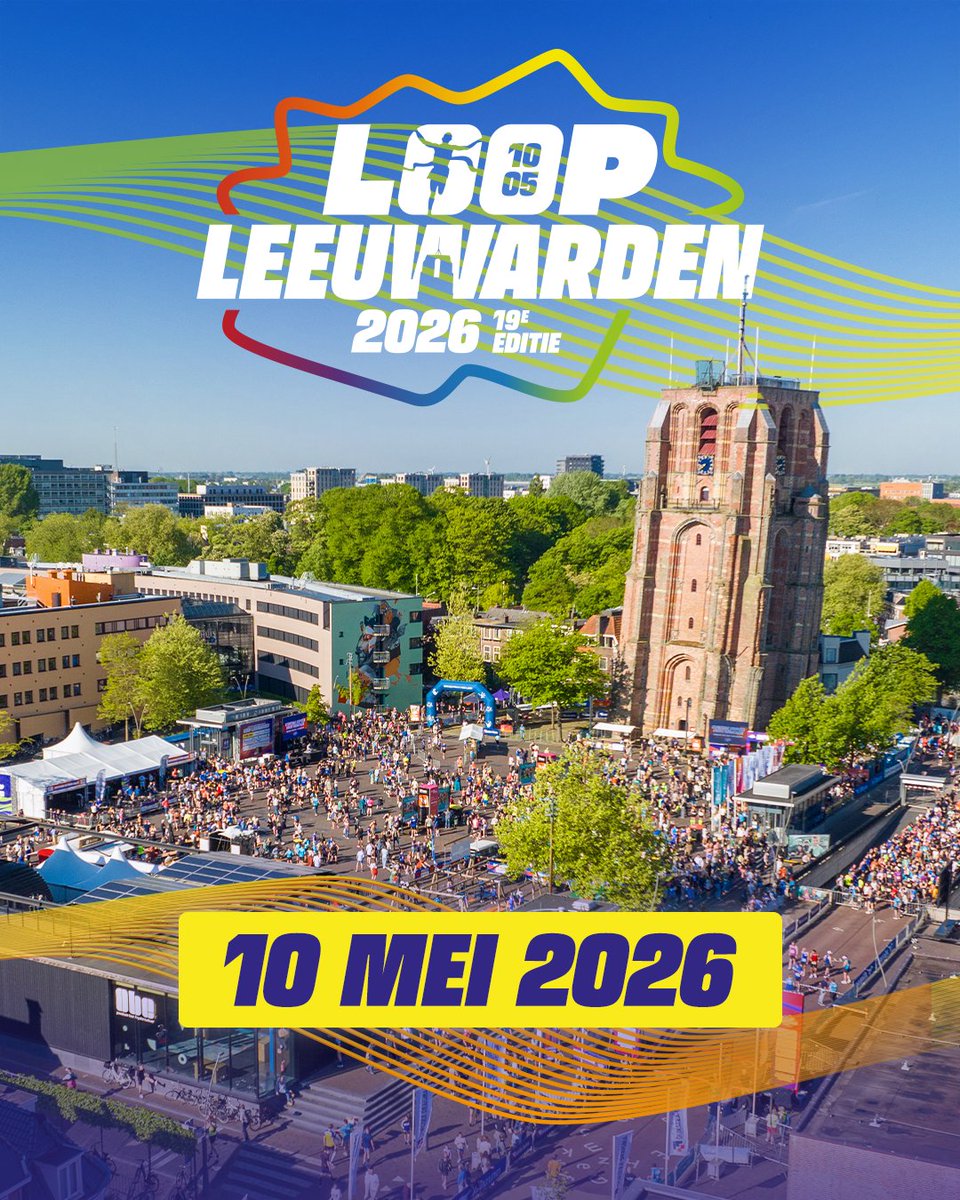 10 MEI 2026 💥

Save the date! Op moederdag, zondag 10 mei 2026, staat de 19e editie van LOOP Leeuwarden op het programma! 😍

Begin volgend jaar opent de inschrijving voor hét hardloop- en wandelevenement van Fryslân.

#loopleeuwarden