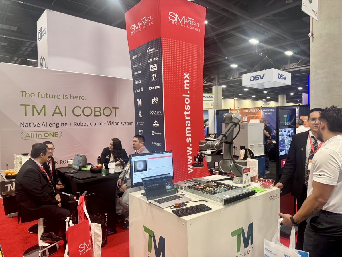techmanrobot_jp's tweet image. 初めての 主題標籤#SEMICONWEST に参加!💥
さらなる業界拡大に向けて、自動化のエキスパート Smartsol Technologies にぜひお会いください!
#SEMICONWEST2025 #Phoenix #自動化#半導体#TM #テックマンロボット #techmanrobot #AI #TMAICOBOT #flyingtrigger #外観検査 #AMR #AGV