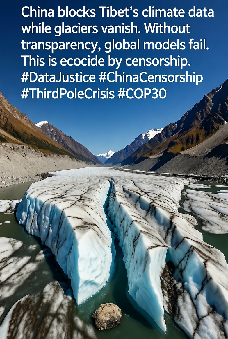 _Ma_Jia's tweet image. China blocks Tibet’s climate data while glaciers vanish. Without transparency, global models fail. This is ecocide by censorship. #DataJustice #ChinaCensorship #ThirdPoleCrisis #COP30
theshillongtimes.com/2025/10/06/in-…