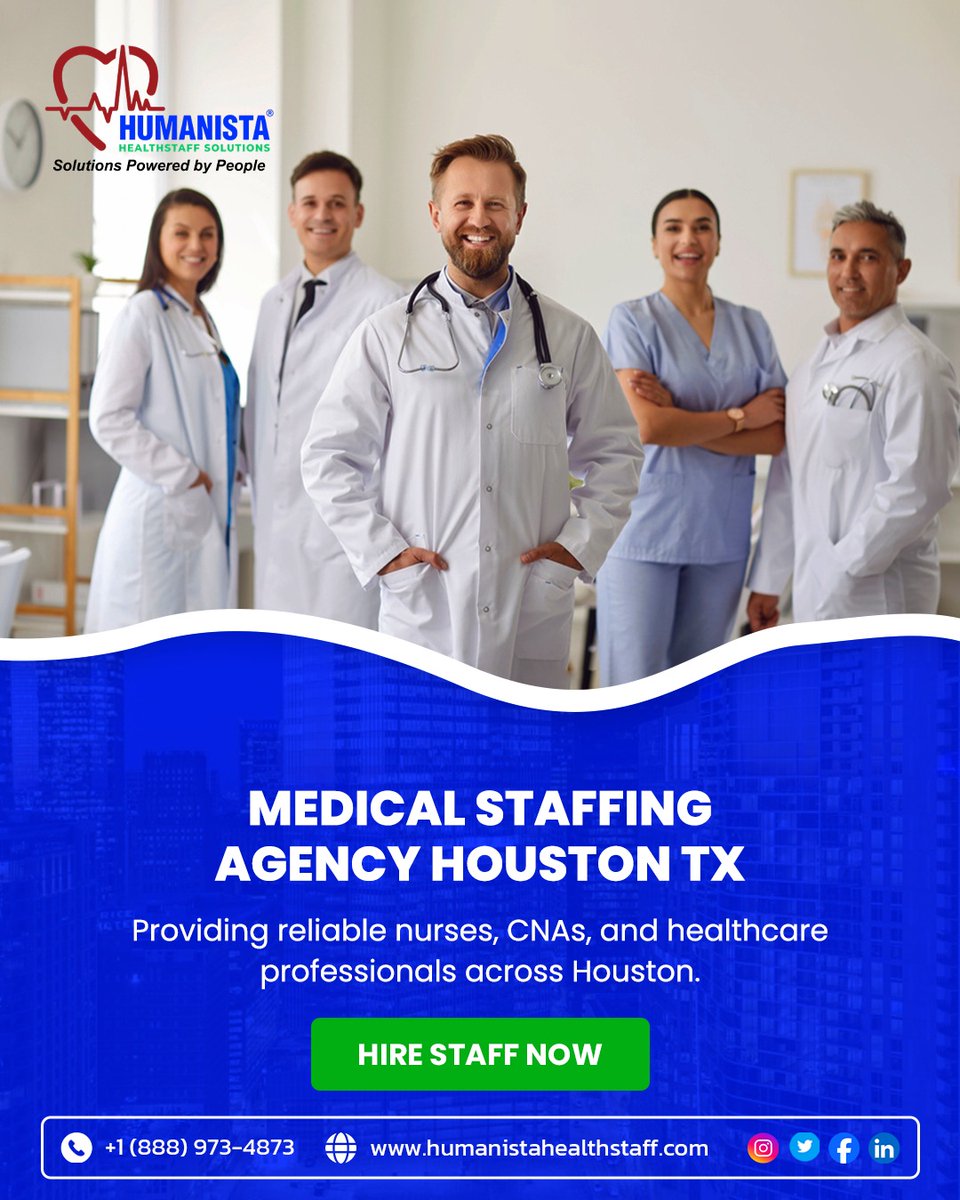 HumanistaHealth's tweet photo. Humanista HealthStaff Solutions is a leading #medical_staffing_agency in #Houston, TX, placing qualified medical professionals in hospitals, clinics, and #senior_care_facilities across the region. 
https://t.co/VPaQPxQxJd
+1 (888) 973-4873

#medicalstaffingagency https://t.co/tQ361kRvy4