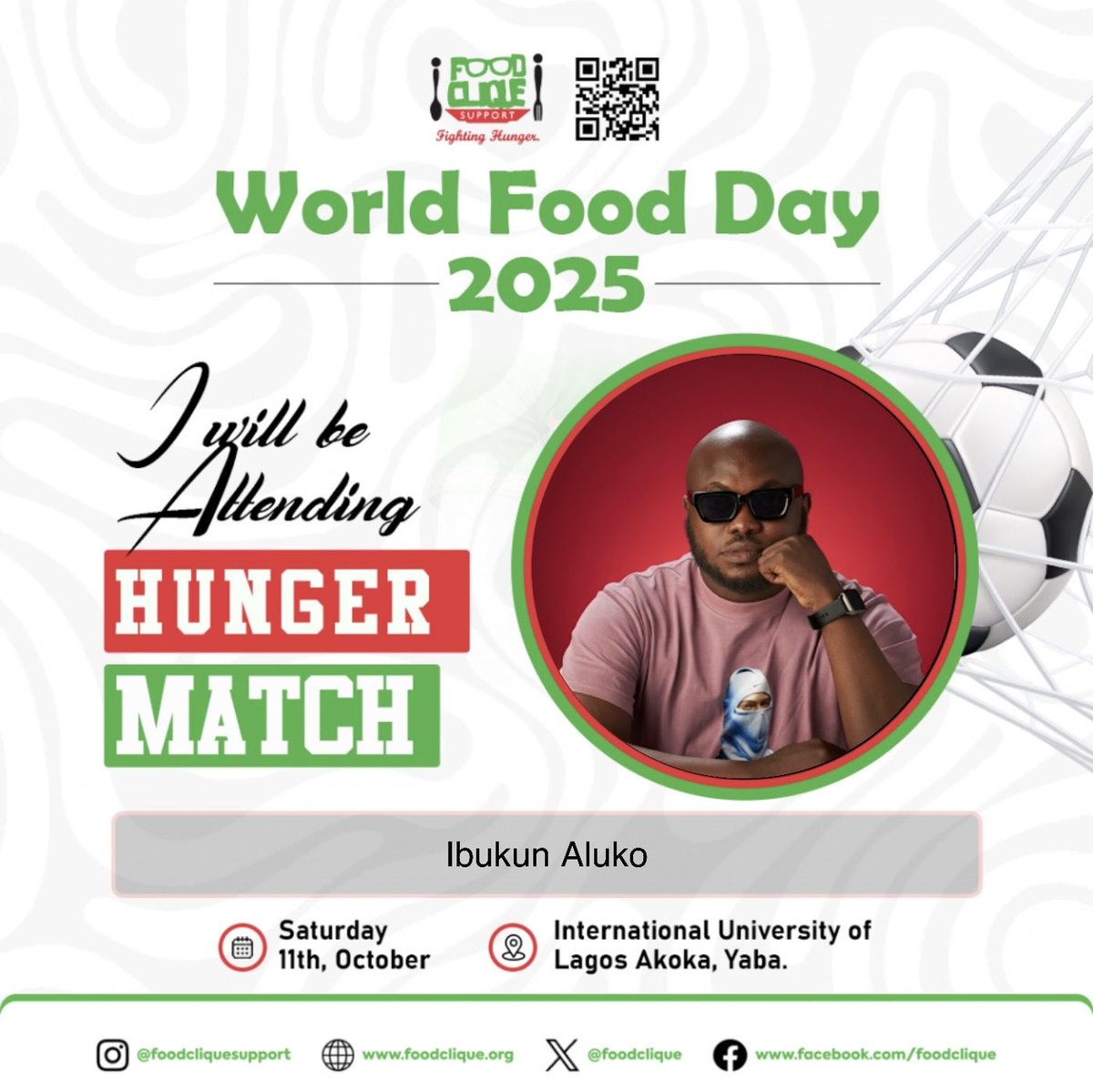 I will be playing in the <a href="/foodclique/">Foodclique Support Initiave</a> #ZeroHungerMatch on the 11th of October, 2025.

Let’s support the movement and help feed those in need.🙏🏾❤️