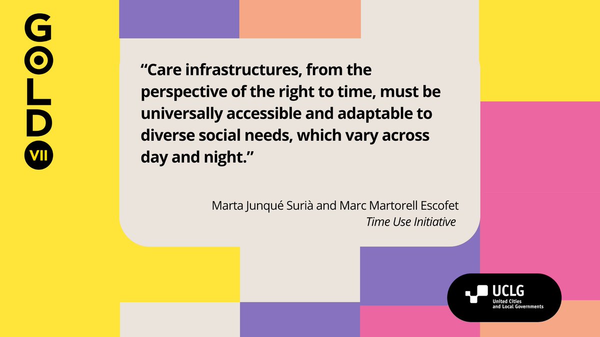 GOLD (@golduclg) on Twitter photo Discover 🆕Care Infrastructures with <a href="/uclg_org/">United Cities</a>’s #GoldVII research!
⌛Four infrastructures to manage time for caring cities
➡️uclg.org/wp-content/upl…
<a href="/TimeUseInit/">Time Use Initiative - TUI</a> <a href="/TimeUseInit_cat/">Time Use Initiative - català</a> Discover 🆕Care Infrastructures with <a href="/uclg_org/">United Cities</a>’s #GoldVII research!
⌛Four infrastructures to manage time for caring cities
➡️uclg.org/wp-content/upl…
<a href="/TimeUseInit/">Time Use Initiative - TUI</a> <a href="/TimeUseInit_cat/">Time Use Initiative - català</a>