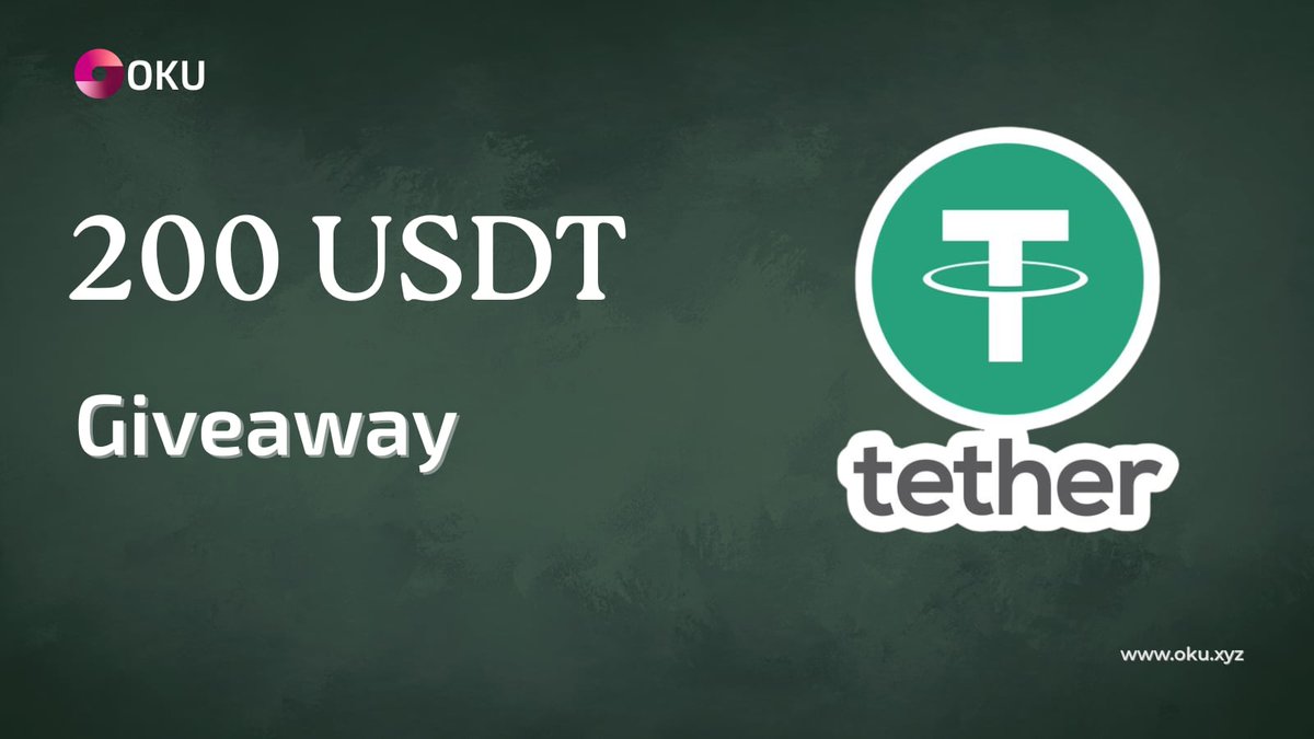 OKUXYZ's tweet image. $200 Giveaway 
1. Like 
2. Share
3. Drop Wallet Address on Comment