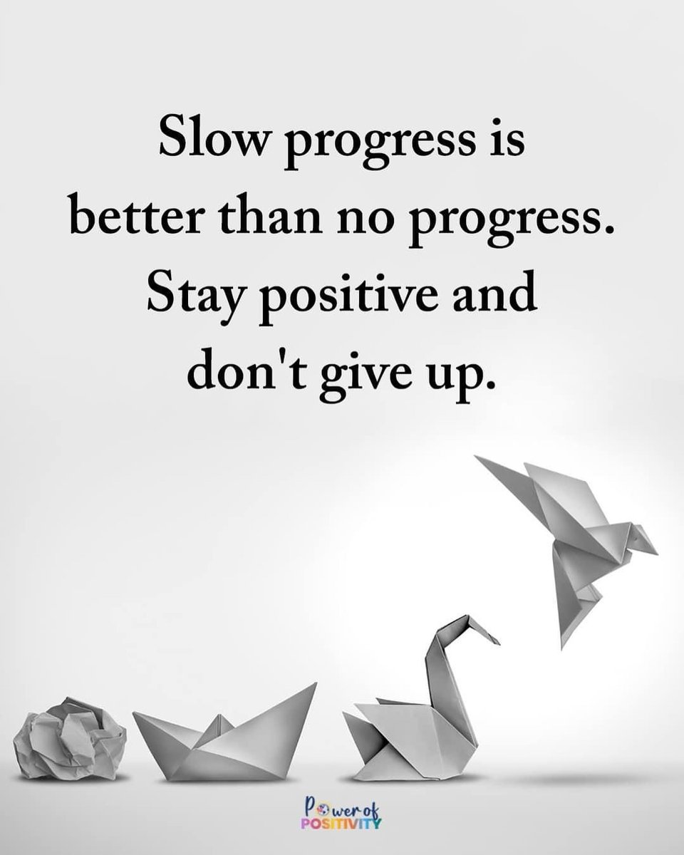LIVEpositivity's tweet image. Slow progress is better than no progress. Don’t give up. 🌱💫