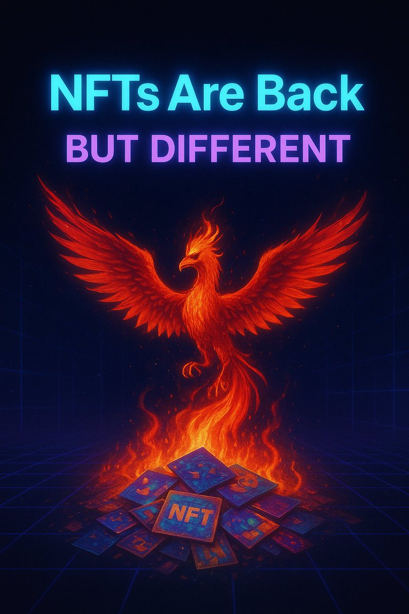 NFTs are quietly making a comeback — but this time, it’s different.

Let’s break down what’s happening, what’s changed, and why 2025 might be the year NFTs go from hype → infrastructure. 🧵