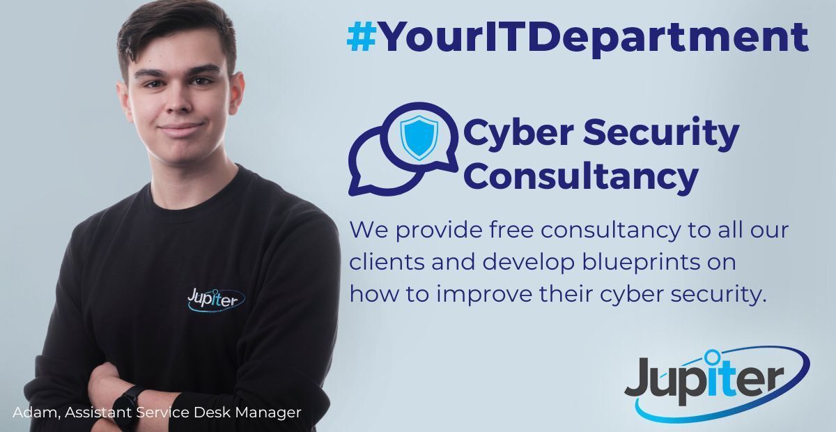 Jupiter IT Solutions - IT Support Hull (@it_support_hull) on Twitter photo Stronger security means a smarter business 🔒 
That’s why we provide free cyber consultancy to every client - creating tailored blueprints that turn IT security into a real business advantage. 
#YourITDepartment #CyberSecuritySpecialists #ITConsultancy #ITSupport #ITsupporthull Stronger security means a smarter business 🔒 
That’s why we provide free cyber consultancy to every client - creating tailored blueprints that turn IT security into a real business advantage. 
#YourITDepartment #CyberSecuritySpecialists #ITConsultancy #ITSupport #ITsupporthull