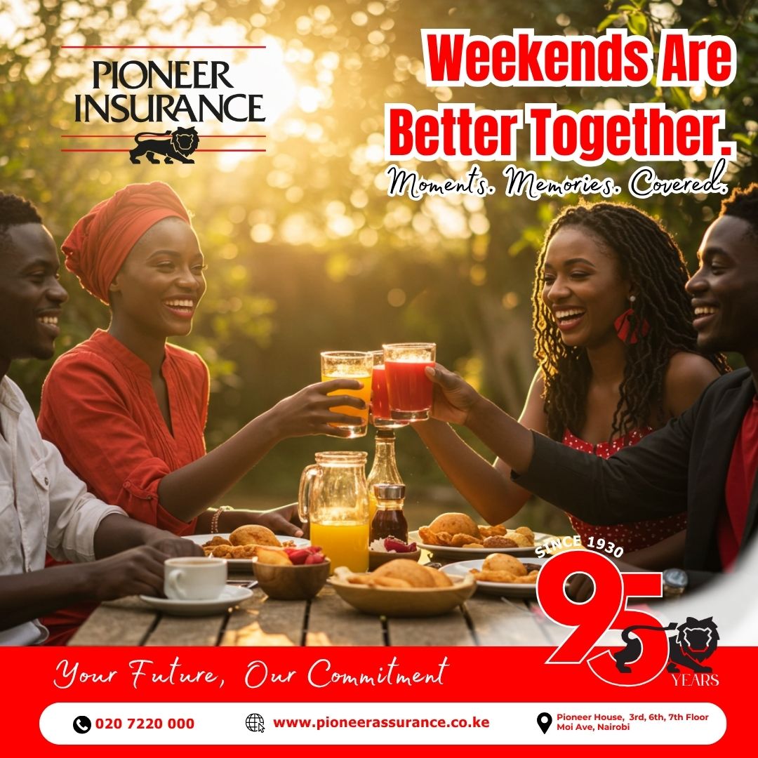 PioneerKenya's tweet image. Weekends hit different when peace of mind is part of the plan. ☀️❤️
Enjoy your brunch, your laughter, and the security that tomorrow’s covered.
#HelloWeekend #PeaceOfMind #PioneerInsurance #SaturdayVibes