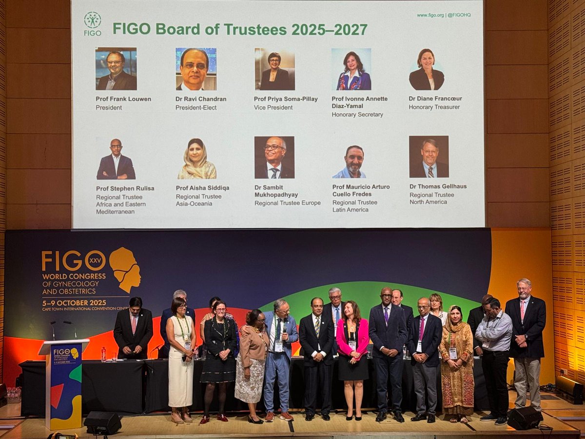 🎉 A proud moment for ECSACOG!

Congratulations to Professor Stephen Rulisa on his election as FIGO Regional Trustee for Africa and the Eastern Mediterranean at the FIGO General Assembly during the FIGO World Congress 2025 in Cape Town, South Africa 🇿🇦.
#ECSACOG #FIGO2025 #Africa
