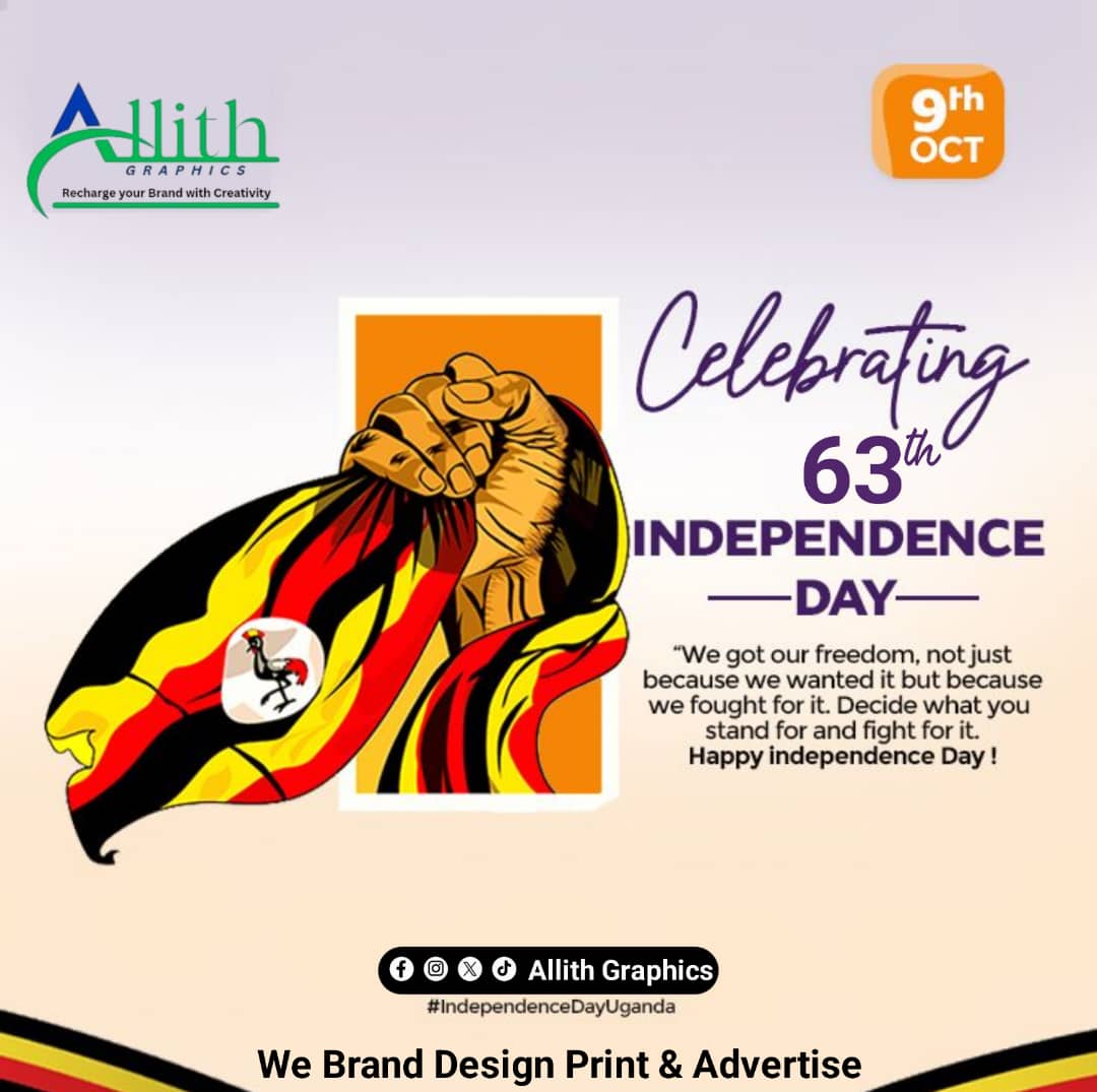 AllithGraphics's tweet image. Happy independence day ug #allithgraphics #GraphicDesigner #independenceday2025
