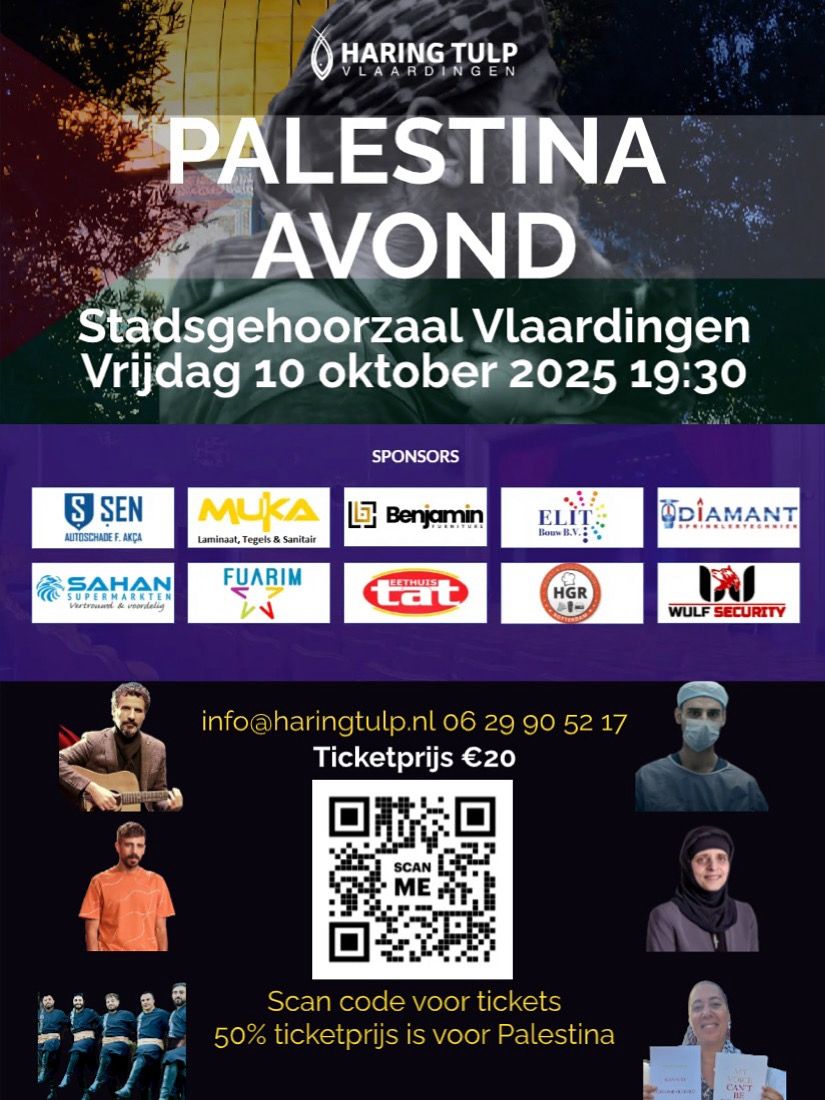 Nasipse 10 Ekim'de Hollanda / Vlaardingen'de olacağım. Vakti müsait dostları 19.30'da Stadsgehoorzaal Vlaardingen salonundaki "Filistin Gecesi"ne beklerim.