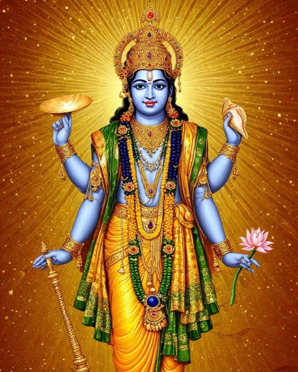 IAmR0450's tweet image. शान्ताकारं भुजगशयनं पद्मनाभं सुरेशं।
विश्वाधारं गगनसदृशं मेघवर्णं शुभाङ्गम् ॥
लक्ष्मीकान्तं कमलनयनंयोगिभिर्ध्यानगम्यम्।
वन्दे विष्णुं भवभयहरं सर्वलोकैकनाथम् ॥
ॐ नमो नारायण, जय जय श्री हरि विष्णु
भगवान विष्णु कृपा करें।