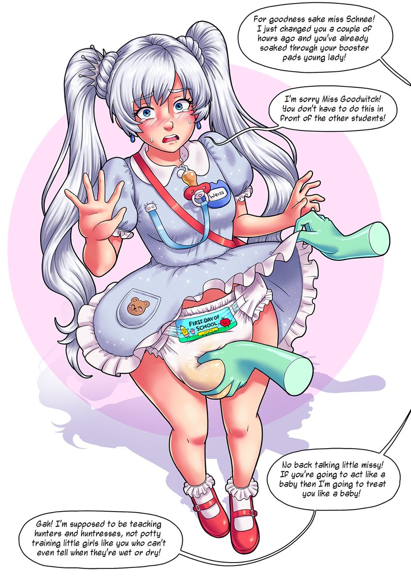 Tsk, tsk. And on the first day of her new school. 👩‍🎓🍎 #abdl