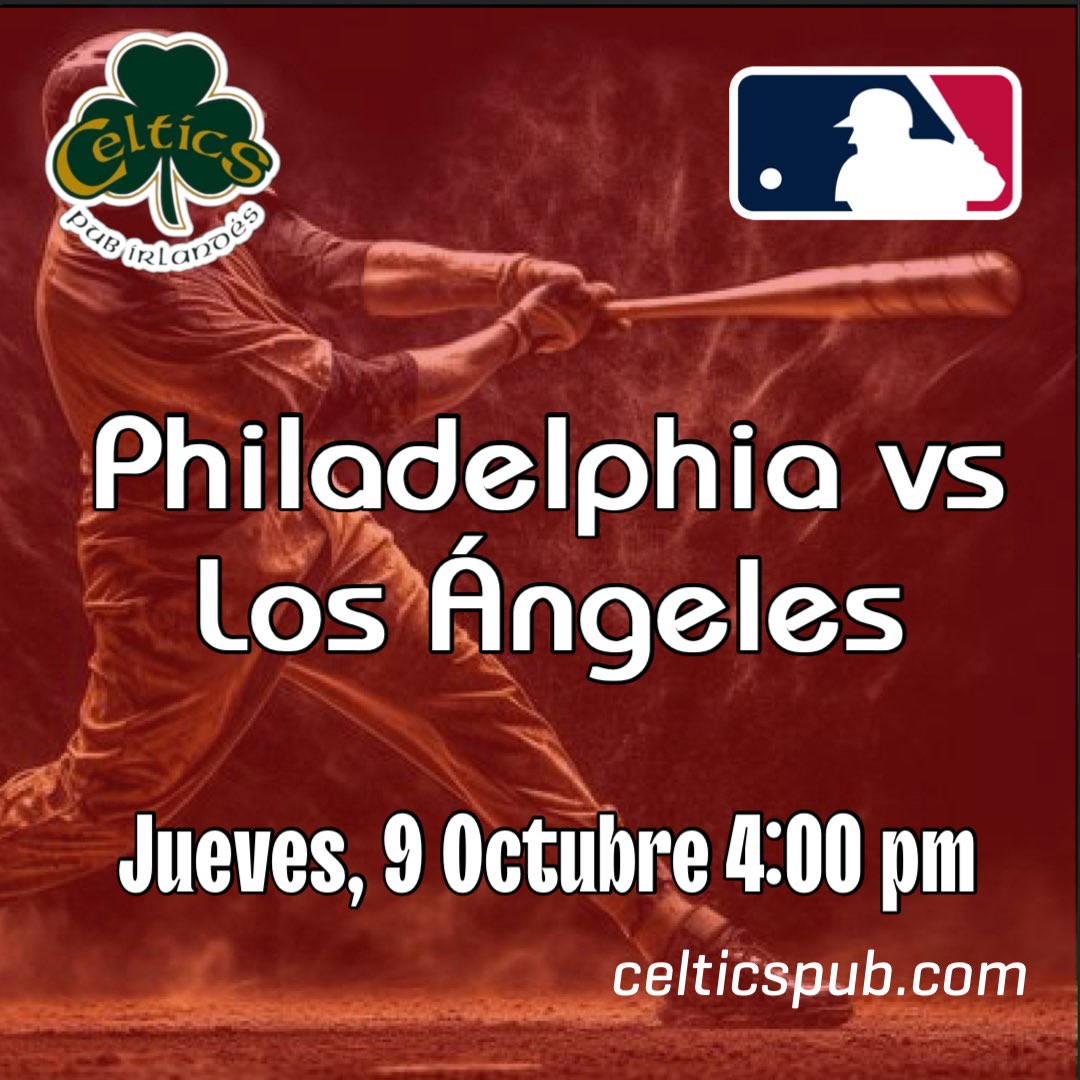 CelticsPub_Mex's tweet photo. Este jueves en #CelticsCondesa 🔥
🎸 Black Maria en vivo 9 PM
⚾ Philadelphia vs Los Ángeles 4 PM
⚾ Milwaukee vs Chicago 7 PM
Rock, béisbol y buena comida 🍻
#CelticsPub #MLB #RockEnVivo #CDMX https://t.co/RMyEdTcnny
