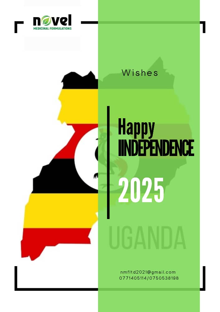 Happy Independence Day! 🇺🇬
Thank you, our esteemed customers, for being part of our journey. Let's celebrate freedom, unity, and the pursuit of happiness today and always! Enjoy the festivities to you all, from us at <a href="/NMFL2021/">Novel Medicinal Formulations Ltd</a>
