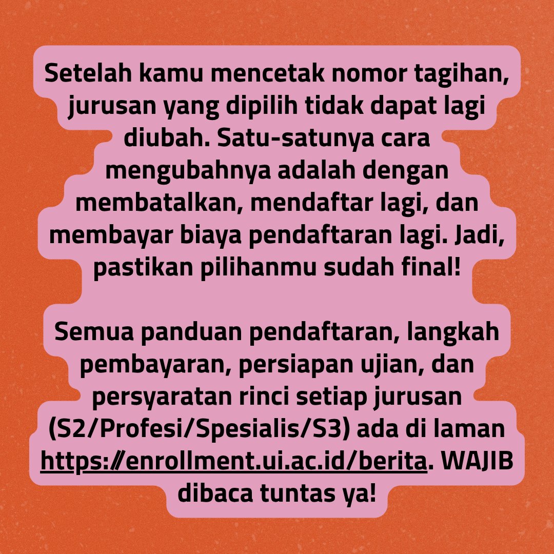 SIMAK_UI's tweet image. Pendaftaran SIMAK UI Pascasarjana masih berlangsung! Berikut beberapa tips yang dapat kamu ikuti agar prosesnya lancar.

Semua panduan, langkah pembayaran, dan persyaratan rinci dapat dicek di enrollment.ui.ac.id/berita.

Pendaftaran: 22 September-20 Oktober Ujian CBT: 2 November👨‍💻