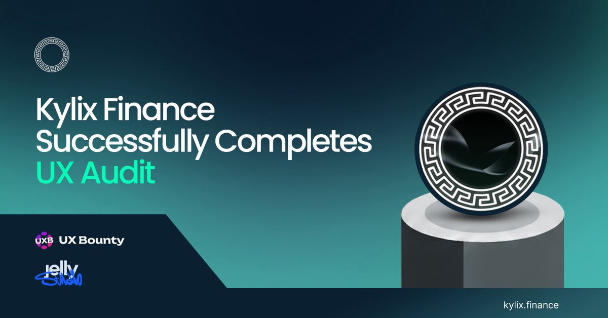 Big step forward at Kylix Finance ⏩

We’ve just completed a full UX audit ☑️ 

We’ve been heads down, building what we truly believe will be a decentralised, multichain lending and borrowing protocol

This marks a major milestone to TGE 🔥 

Huge thanks to <a href="/PolkadotUX/">Polkadot UX Bounty</a> and