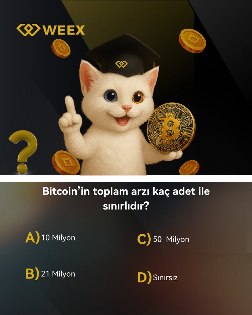 🧠 #WEEX Quiz Zamanı!
🎁 100 $USDT Ödüllü Etkinlik

💸 Doğru cevabı veren 10 kişiye kişi başı 10 #USDT’lik $WXT ödülü! 🚀

Katılım şartları:
1️⃣ <a href="/WEEX_Turkiye/">WEEX Global Türkiye 🇹🇷</a> hesabını takip et
2️⃣ Bu tweet’i beğen + RT’le
3️⃣ Yorumlara cevabını #BTC ile yaz + 2 arkadaşını etiketle

⏳ Son Katılım: