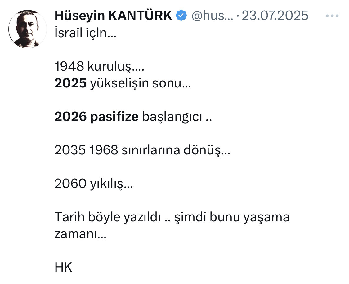 İsrail için yükselme devri sona erdi.. 2026 ile beraber pasif olma dönemi başlayacak.. :)
