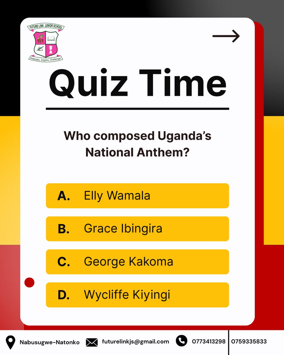 futurelinkjs's tweet image. Wishing you all a joyful Independence Day! 🇺🇬
Take a look at today’s question — how well do you know your Uganda? 😄
#IndependenceDay #UgandaAt63