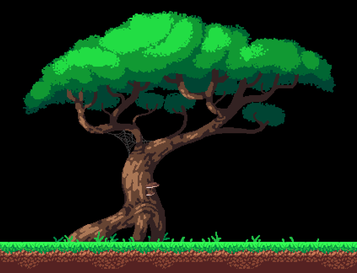 I wanted to draw myself a tree, as a treat, and it somehow came out better than I expected.
it's fascinating how the more time I spend away from pixelart, the better I get.
I'm quite proud of this for 30mins of scribbling haha