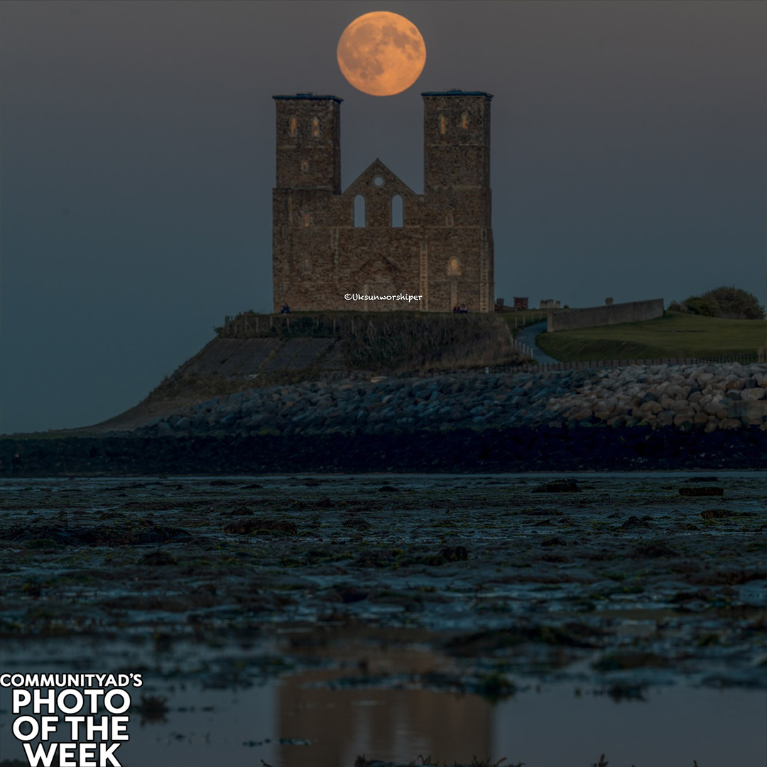 CommunityAd's tweet image. 🌕 Congratulations to Uksunworshiper for winning our Photo of the Week! This stunning capture of the full moonrise at Reculver Towers has wowed the community. 📸
Have you visited Reculver Towers to see this view yourself? 👀
#PhotoOfTheWeek #hernebay #ReculverTowers #FullMoon