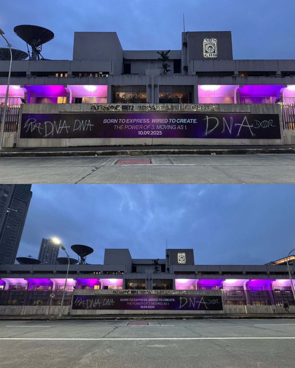 StarPopPH's tweet photo. Transmission received. 

The Main Building lights up in purple and pink, marking DNA’s arrival. 🧬

File unlocked: Don’t Ask Me Why

🔗 Stream ‘Don’t Ask Me Why’ Here: https://t.co/GNEpr9bNpF

#DontAskMeWhy #DNA #StarPopPH https://t.co/BWyBKvUqe0